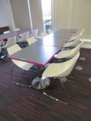 Canteen Tables & 8 Chairs. Dimensions Per Table: 700x000x750mm (LxDxH)