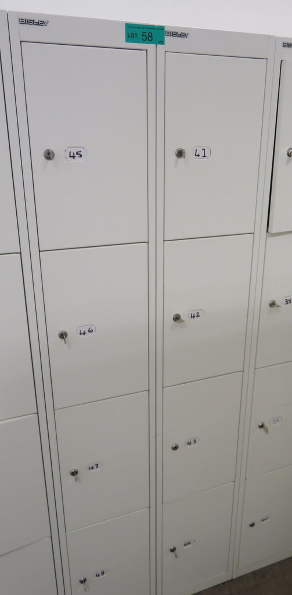 2x Bisley 4 Compartment Personnel Locker.