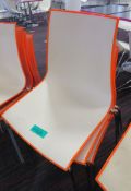 4x Plastic Canteen Chairs.