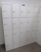 5x Bisley 4 Compartment Personnel Locker.