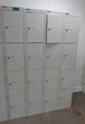 4x Bisley 4 Compartment Personnel Locker.