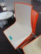 4x Plastic Canteen Chairs.