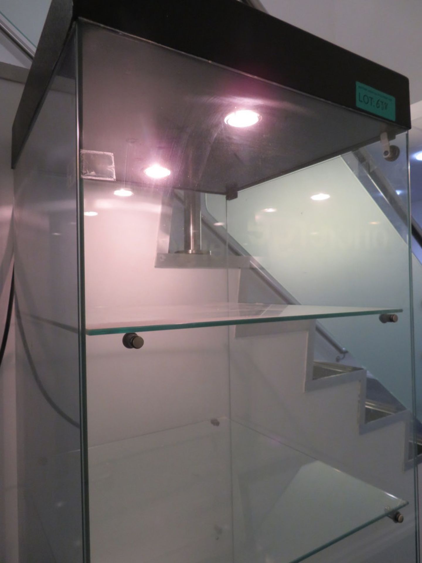 Glass Display Cabinet With Down Lights. - Image 3 of 4