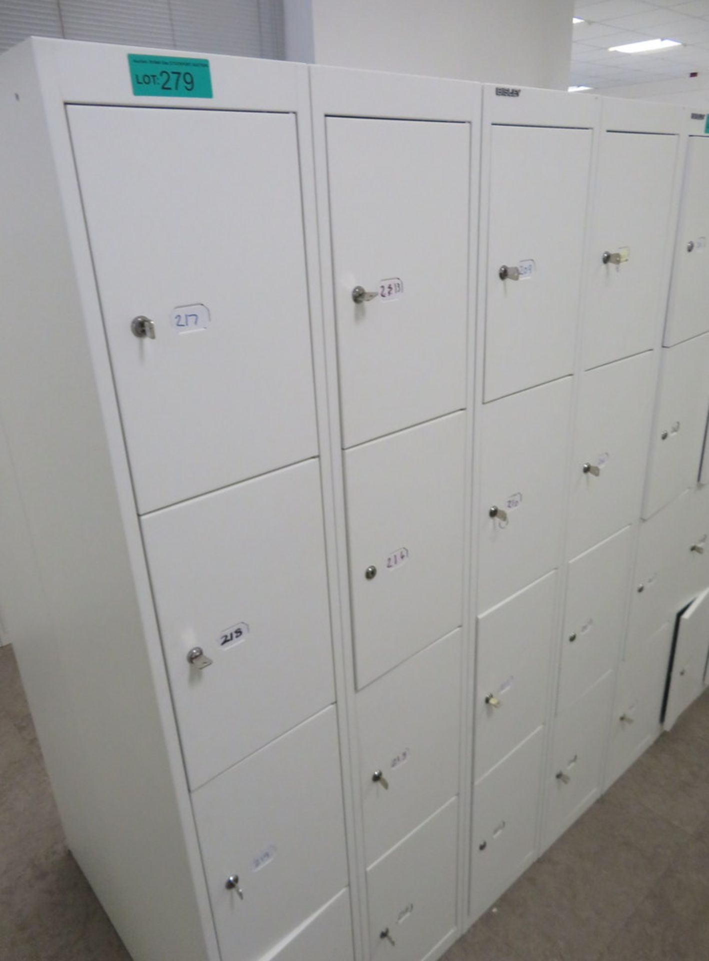 4x Bisley 4 Compartment Personnel Locker.