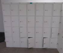 7x Bisley 4 Compartment Personnel Locker.