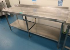 Stainless Steel Prep Table.