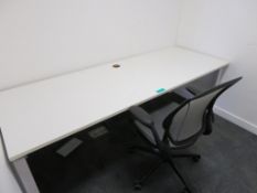 Office Desk & Humanscale Different World Office Chair.