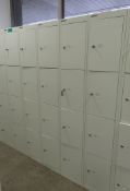 5x Bisley 4 Compartment Personnel Locker.