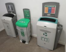 3x Various Recycling Bins.