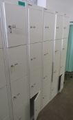 5x Bisley 4 Compartment Personnel Locker.