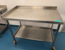 Stainless Steel Prep Table.