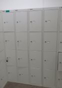 4x Bisley 4 Compartment Personnel Locker.