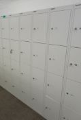 5x Bisley 4 Compartment Personnel Locker.