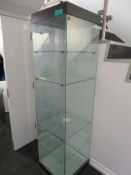 Glass Display Cabinet With Down Lights.