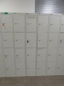 5x Bisley 4 Compartment Personnel Locker.