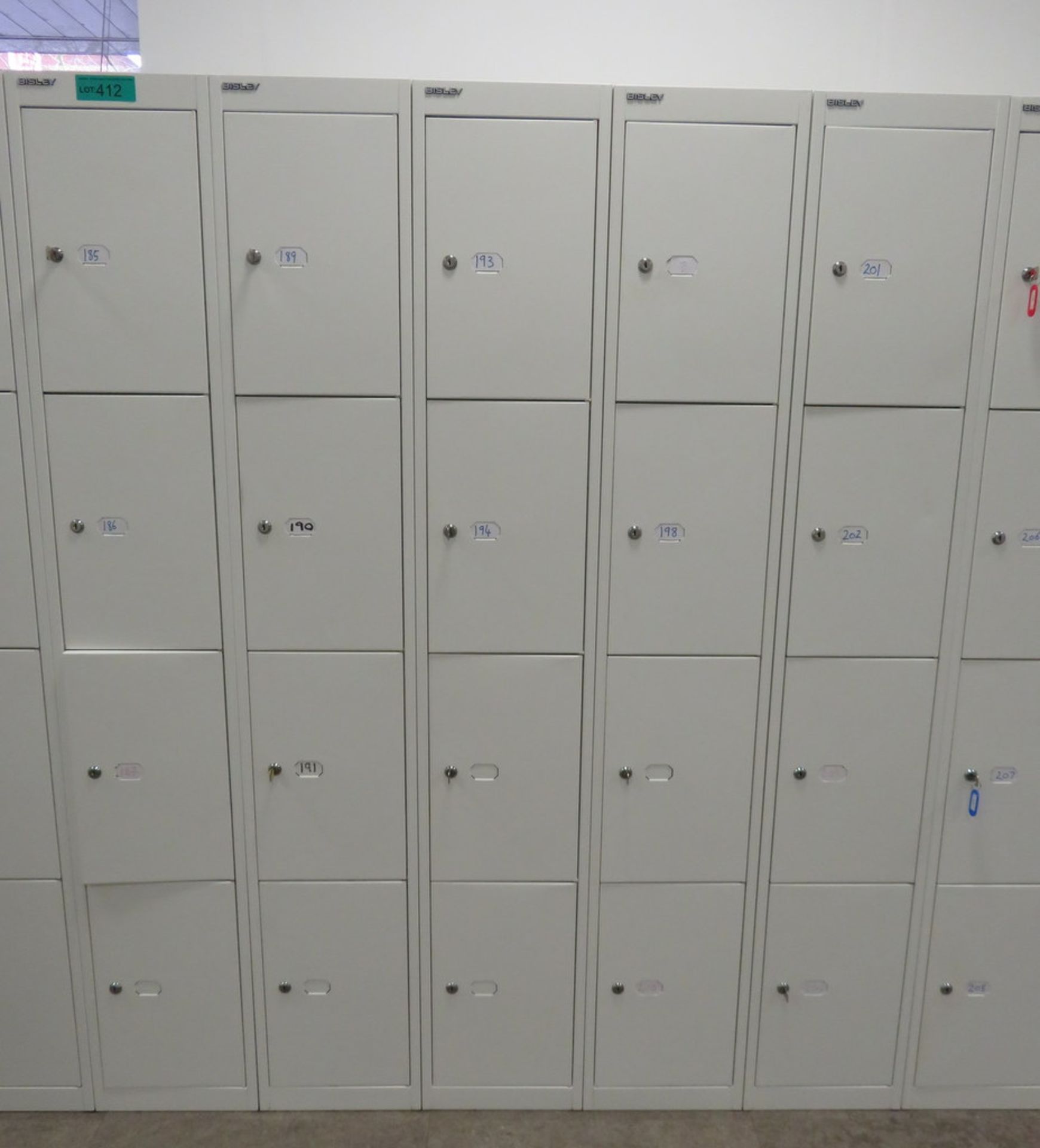 5x Bisley 4 Compartment Personnel Locker.