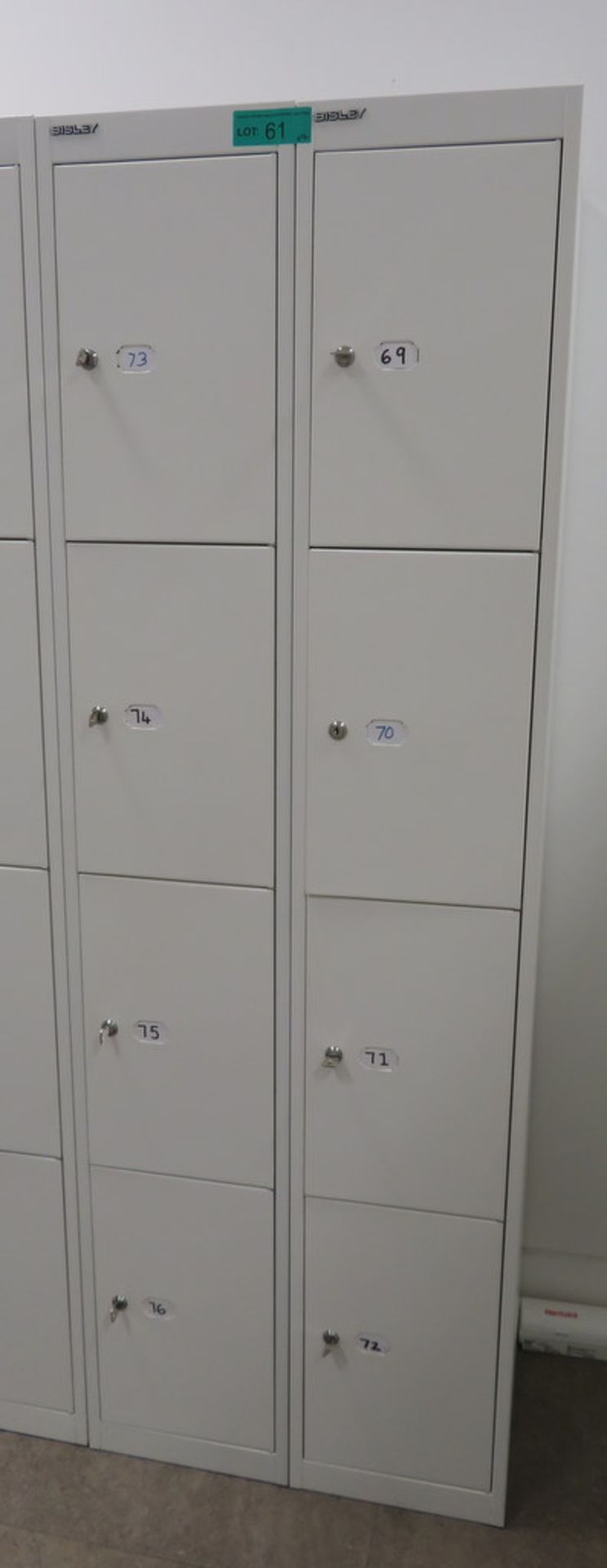 2x Bisley 4 Compartment Personnel Locker.