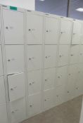 5x Bisley 4 Compartment Personnel Locker.