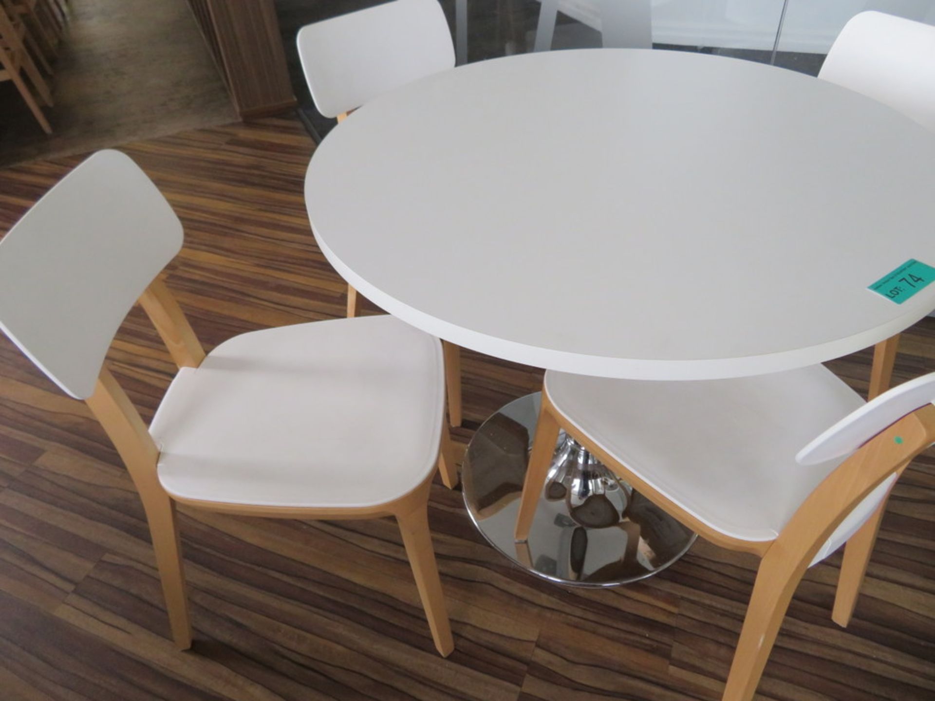 Canteen Table & 4 Chairs. - Image 2 of 2