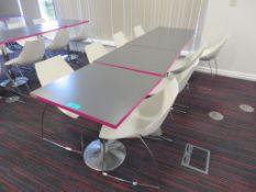 Canteen Tables & 8 Chairs. Dimensions Per Table: 700x000x750mm (LxDxH)