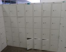 7x Bisley 4 Compartment Personnel Locker.