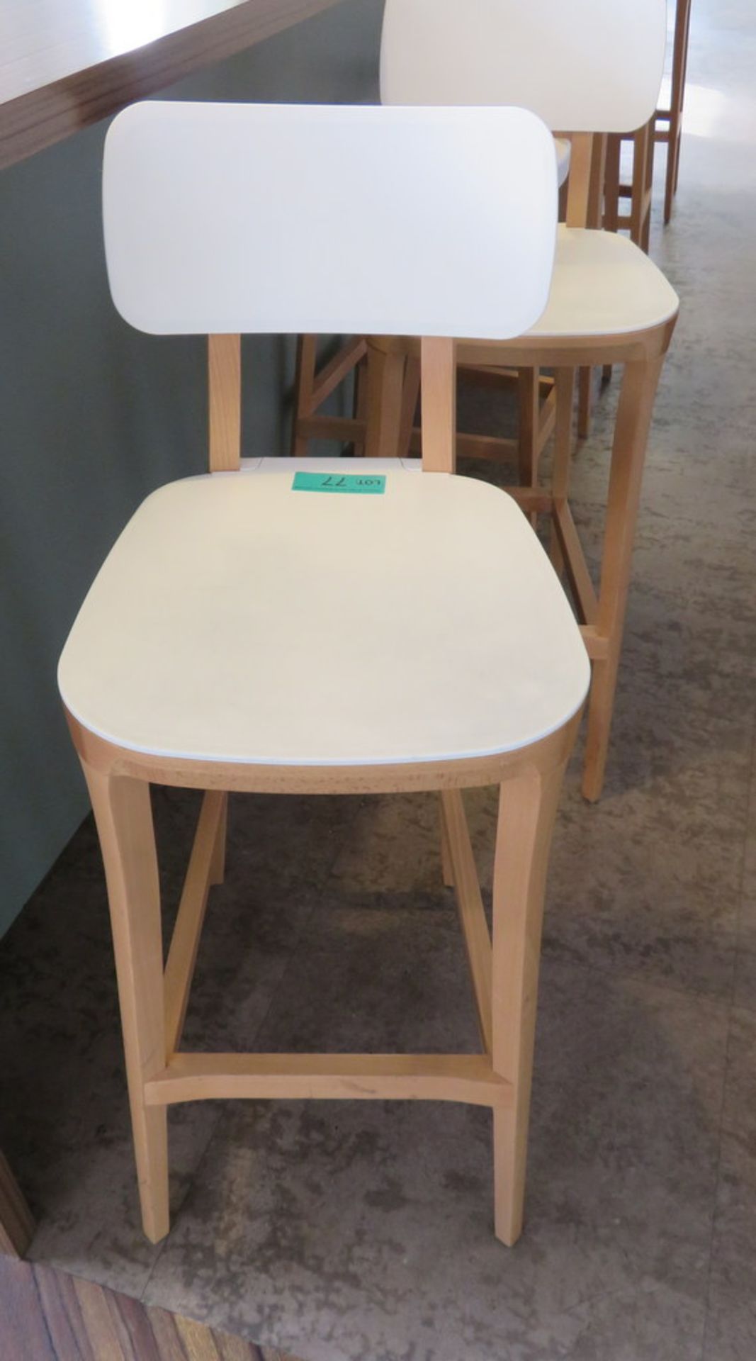 6x Canteen Wooden Stools. - Image 3 of 3