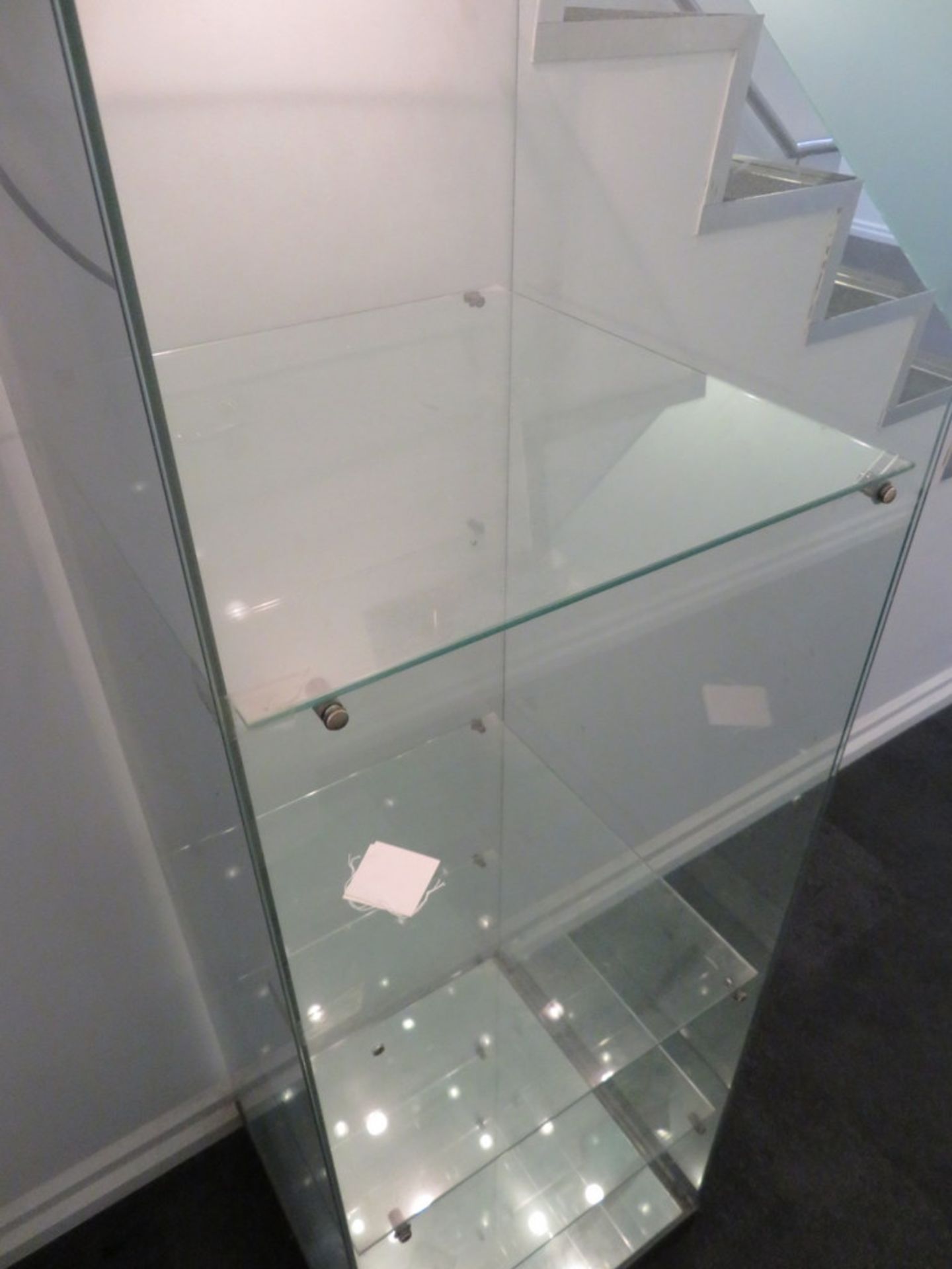 Glass Display Cabinet With Down Lights. - Image 4 of 4