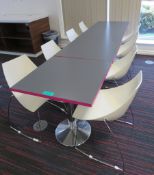 Canteen Tables & 8 Chairs. Dimensions Per Table: 700x000x750mm (LxDxH)