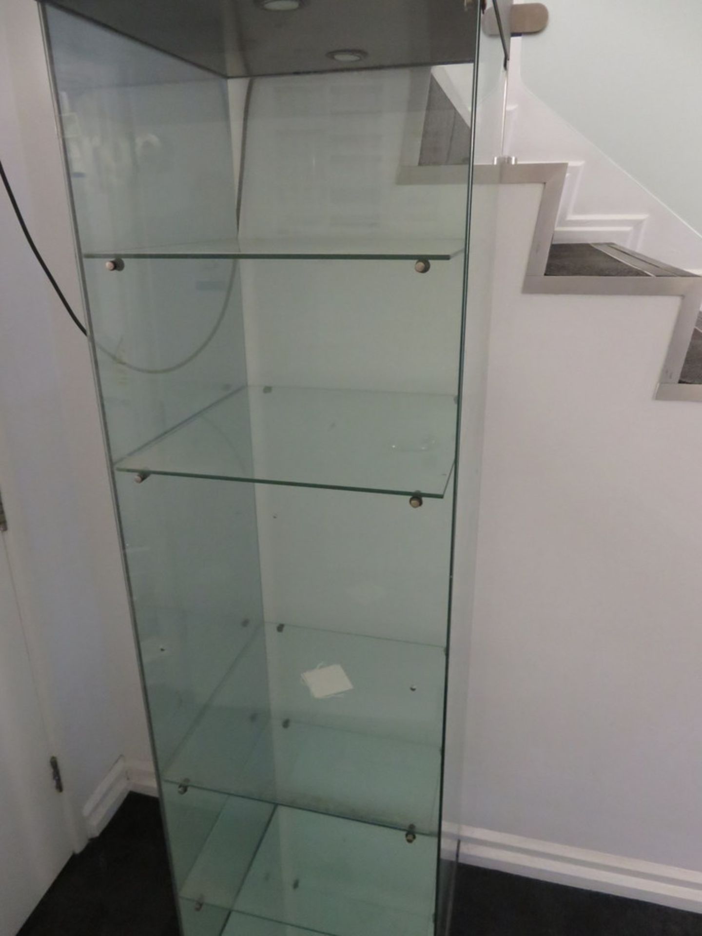 Glass Display Cabinet With Down Lights. - Image 2 of 4