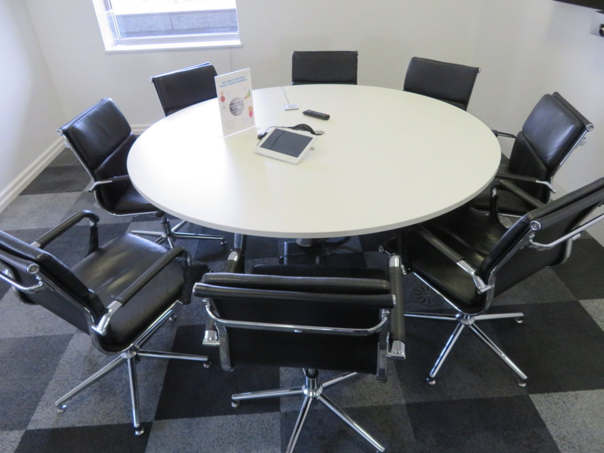 8 Person Conference Table Includes 8 Chairs. - Image 2 of 3