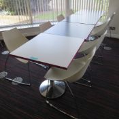 Canteen Tables & 8 Chairs. Dimensions Per Table: 700x000x750mm (LxDxH)