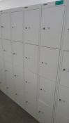 4x Bisley 4 Compartment Personnel Locker.