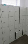 5x Bisley 4 Compartment Personnel Locker.