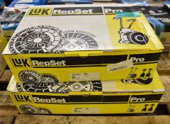 2x LUK Repset Pro Clutch Kits - please see pictures for examples of make and model numbers