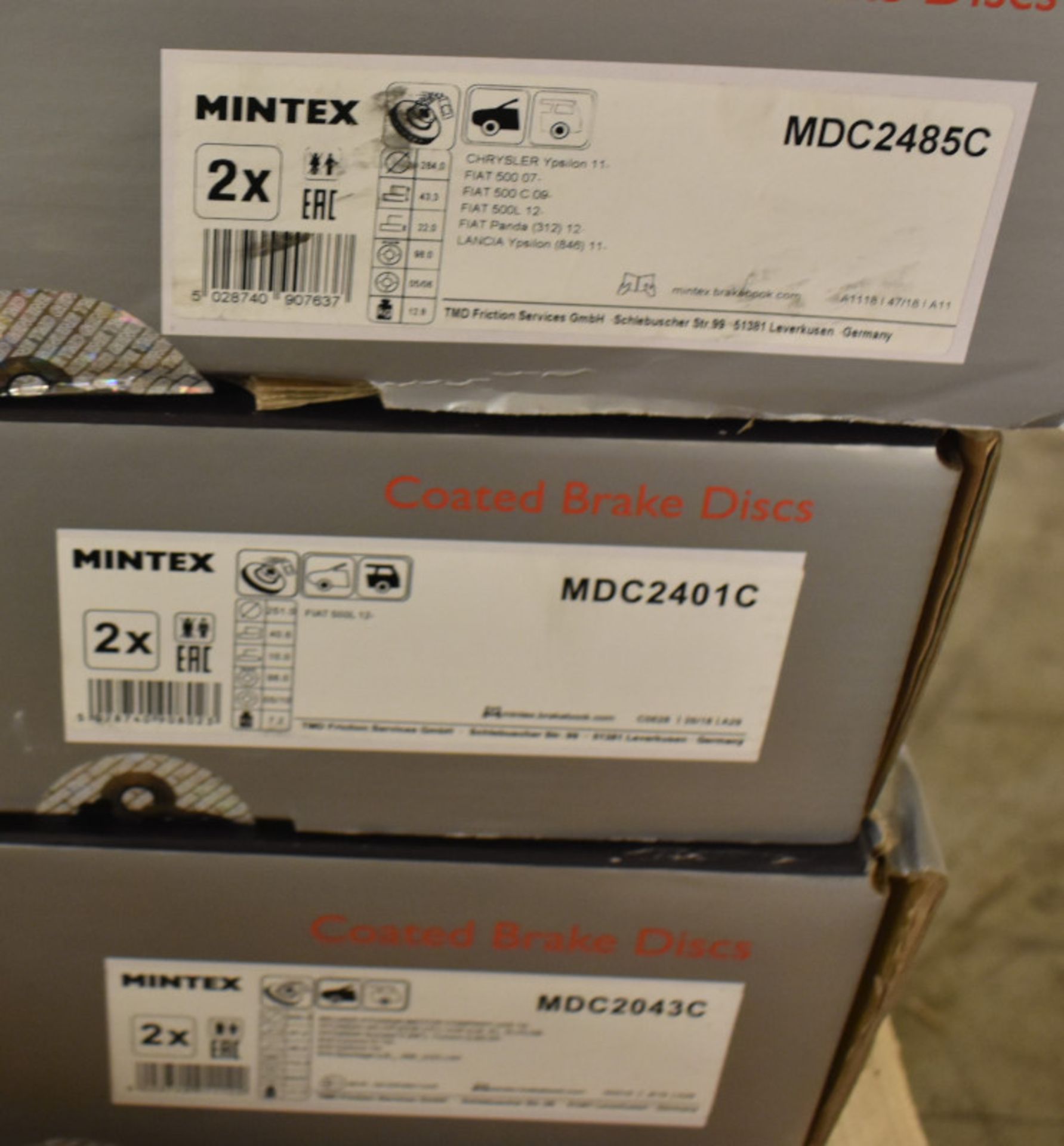 5x Mintex Coated Brake Disc Sets - please see pictures for examples of make and model numbers - Image 3 of 3