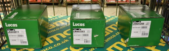 3x Lucas Alternators - please see pictures for examples of make and model numbers