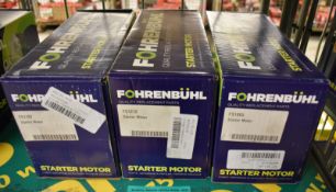 3x Fohrenbuhl Starter Motors - please see pictures for examples of make and model numbers