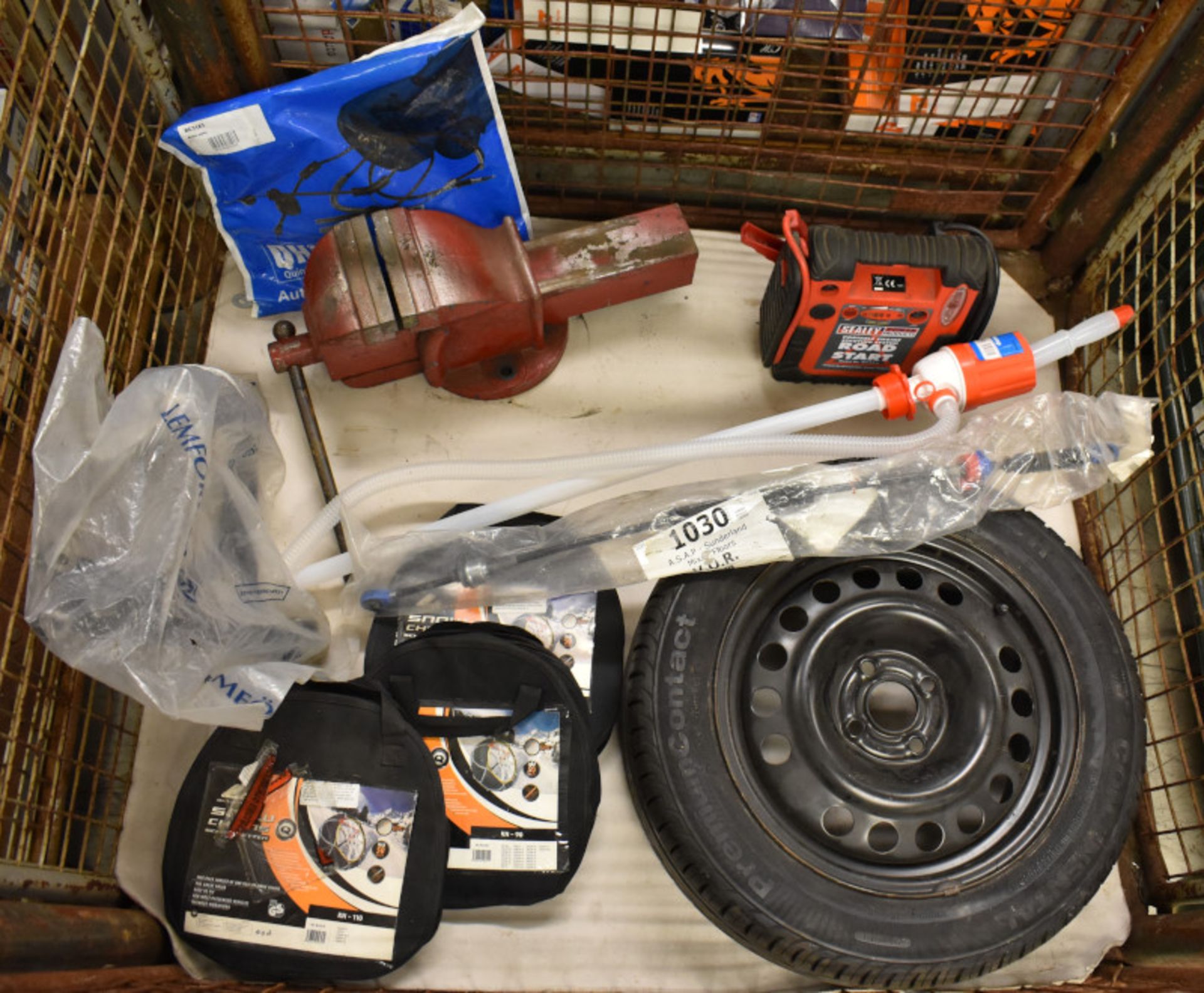 Spare wheel (Continental 185/60R 15 84H tyre), Sealey Portable Engine Starting System and more