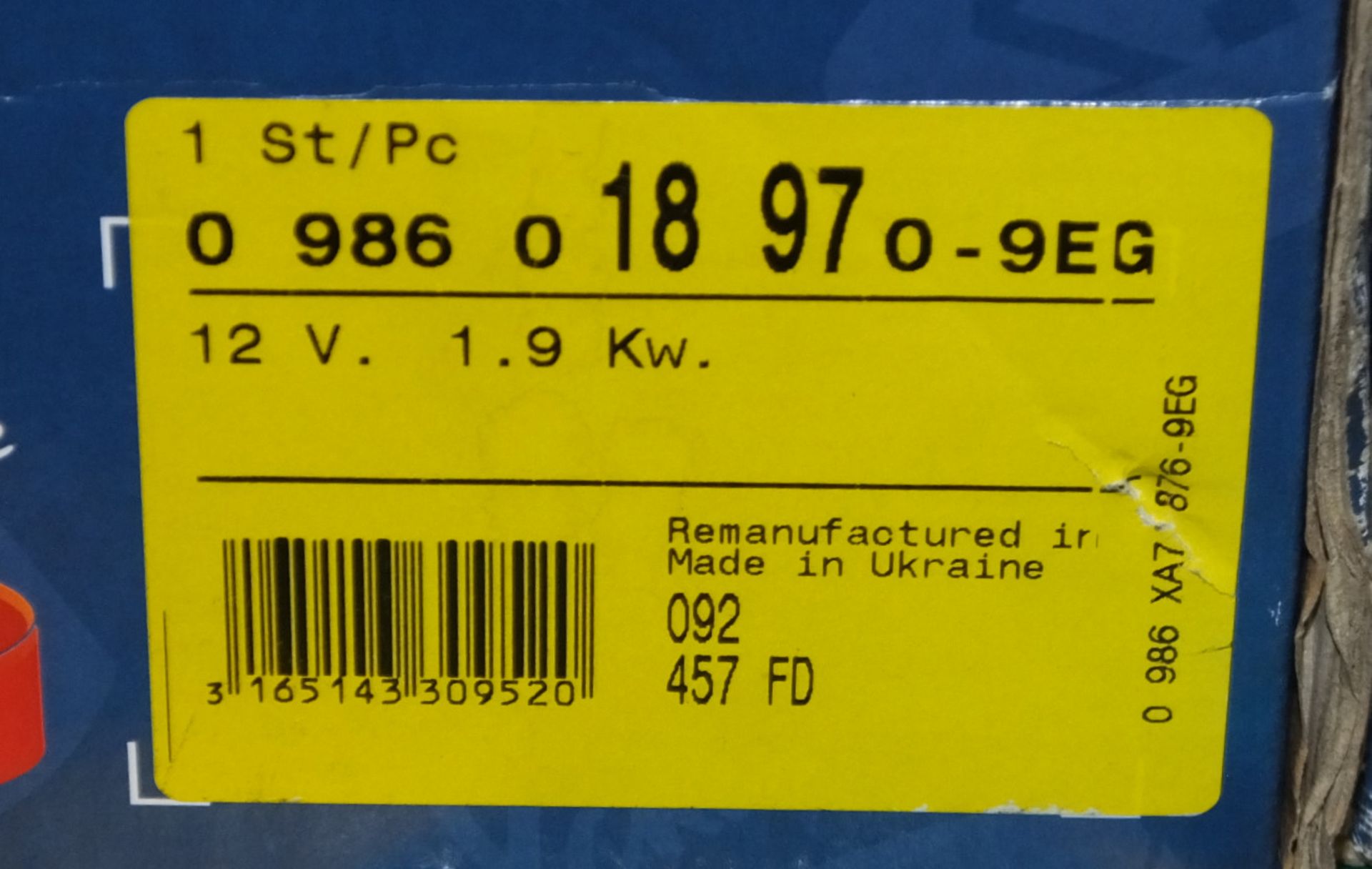 3x Bosch Starter Motors - please see pictures for examples of make and model numbers - Image 2 of 4