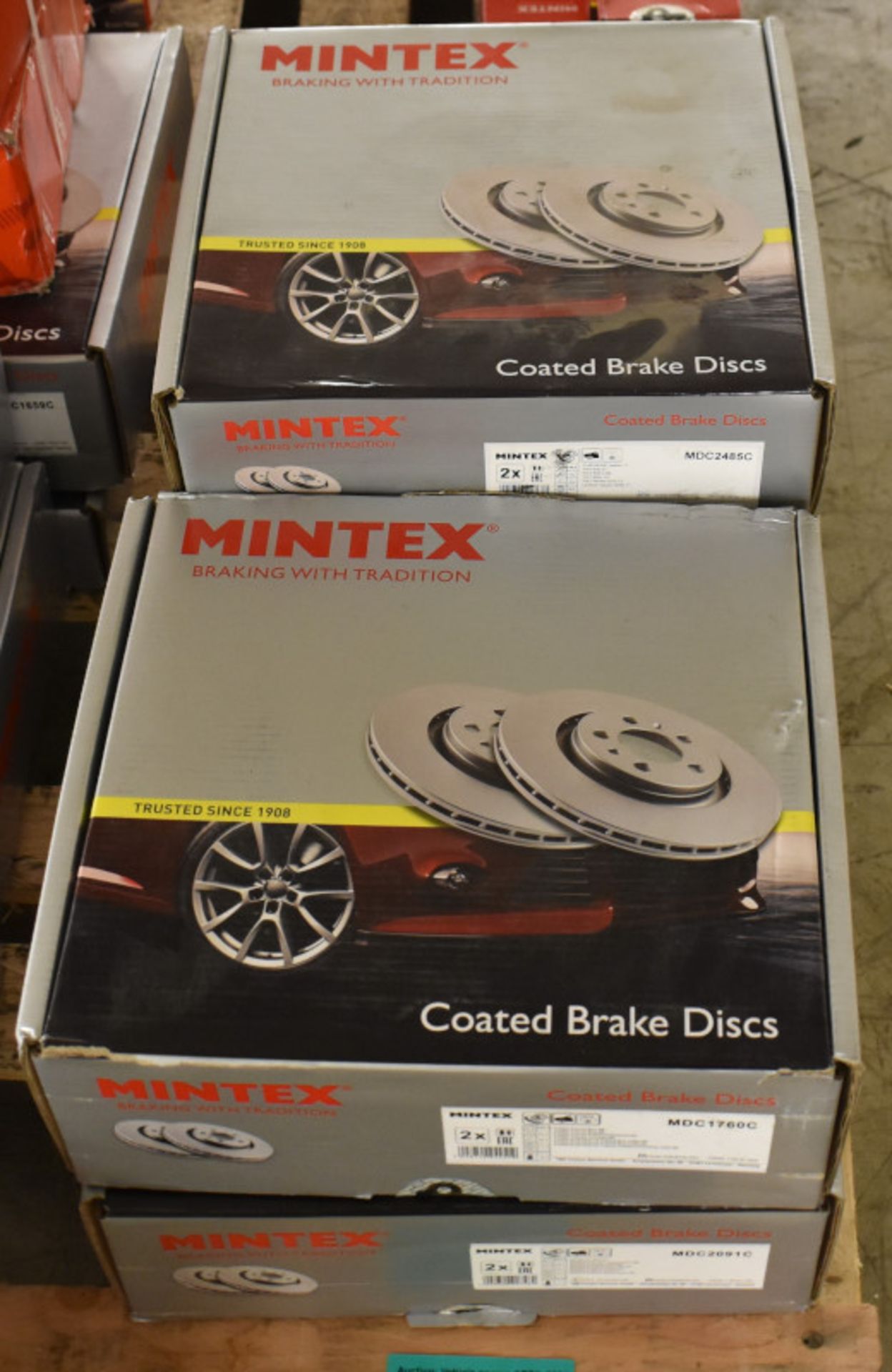 5x Mintex Coated Brake Disc Sets - please see pictures for examples of make and model numbers