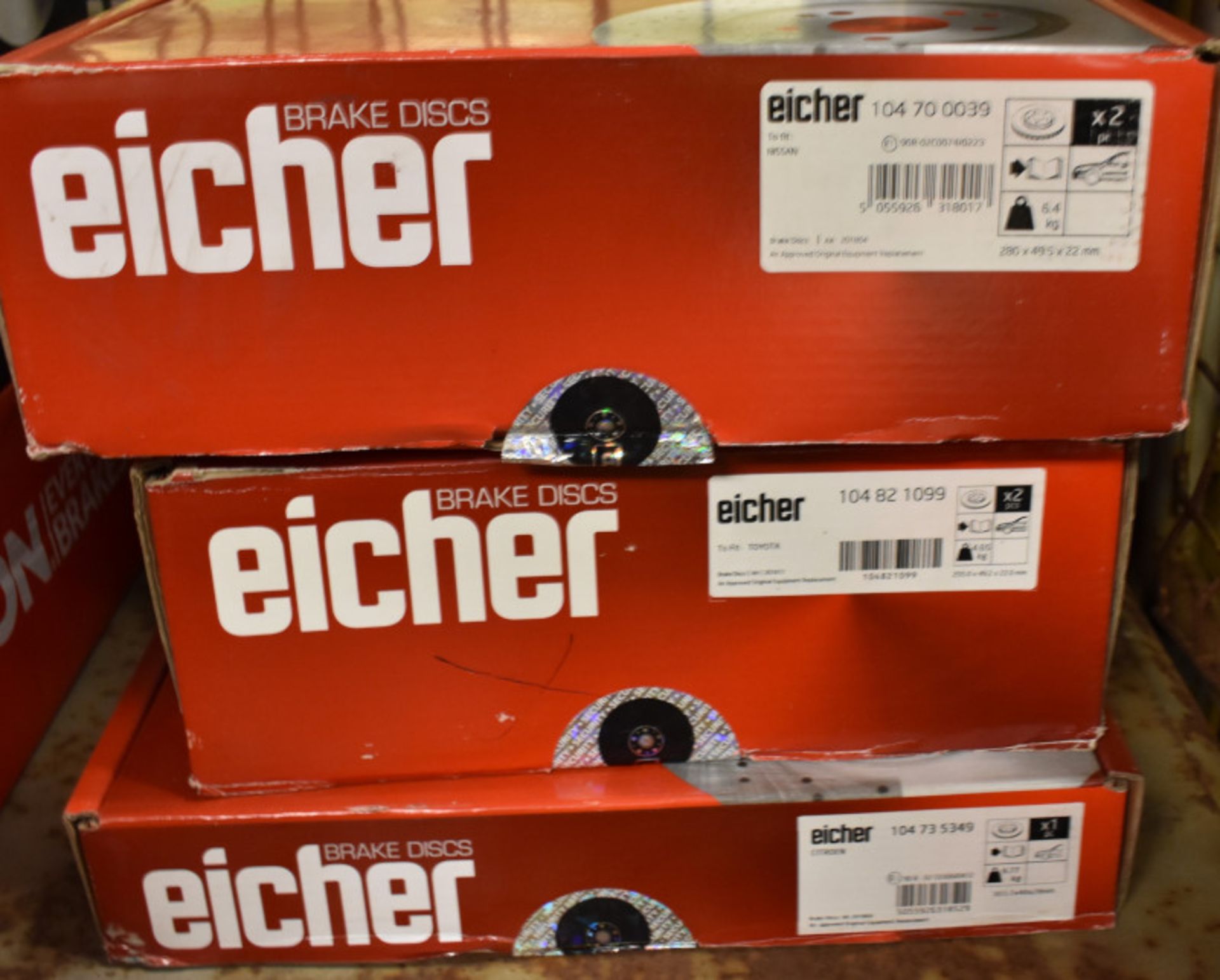 Various Brake Disc Sets - Eicher, Don - please see pictures for examples of make and model - Image 6 of 9