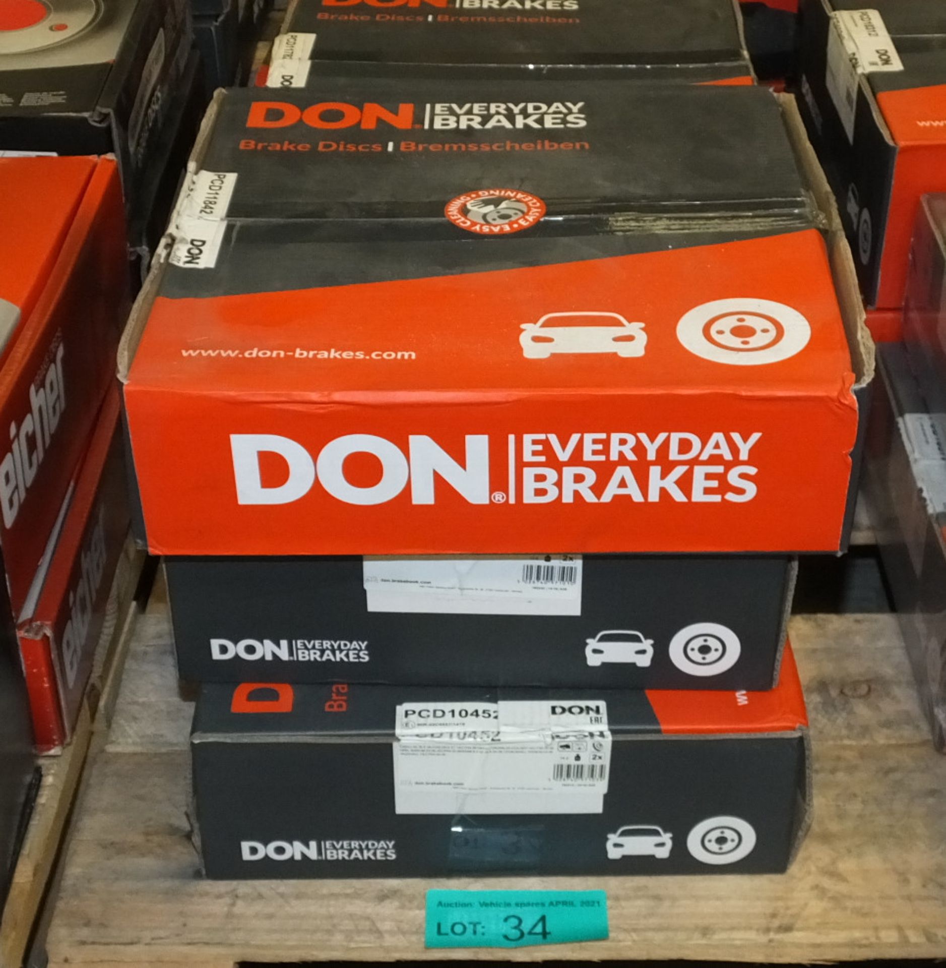 5x Don Brake Disc Sets - please see pictures for examples of make and model numbers