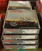 6x Mintex Coated Brake Disc Sets - please see pictures for examples of make and model numbers