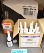 7x Carlube Engine Flush Oil - 300ml & 16x Liqui Moly Thread Lock Screw Retainer - 10g