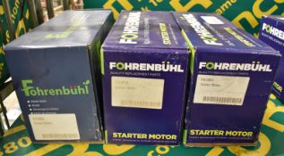 3x Fohrenbuhl Starter Motors - please see pictures for examples of make and model numbers