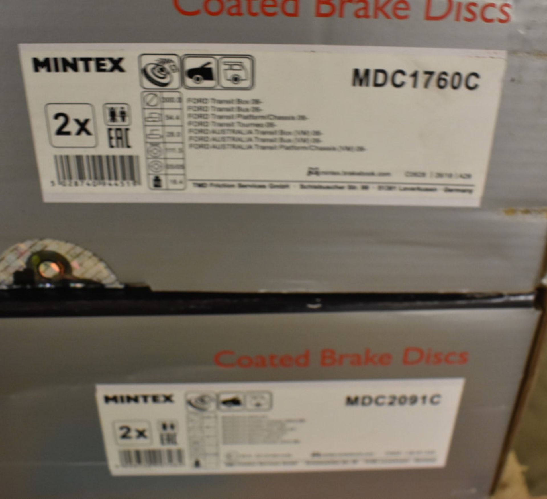 5x Mintex Coated Brake Disc Sets - please see pictures for examples of make and model numbers - Image 2 of 3