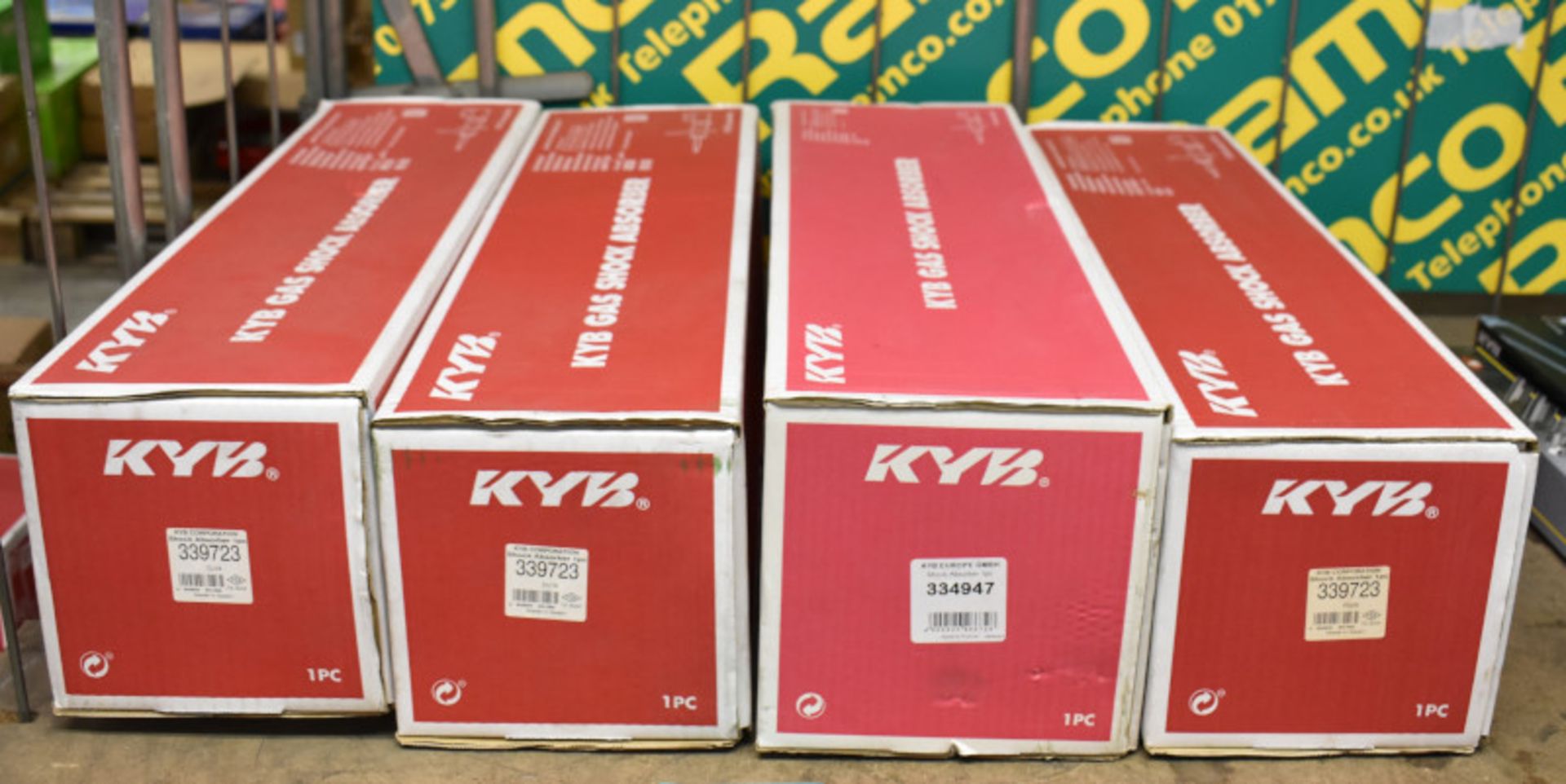 4x KYB Gas Shock Absorbers - please see pictures for examples of make and model numbers