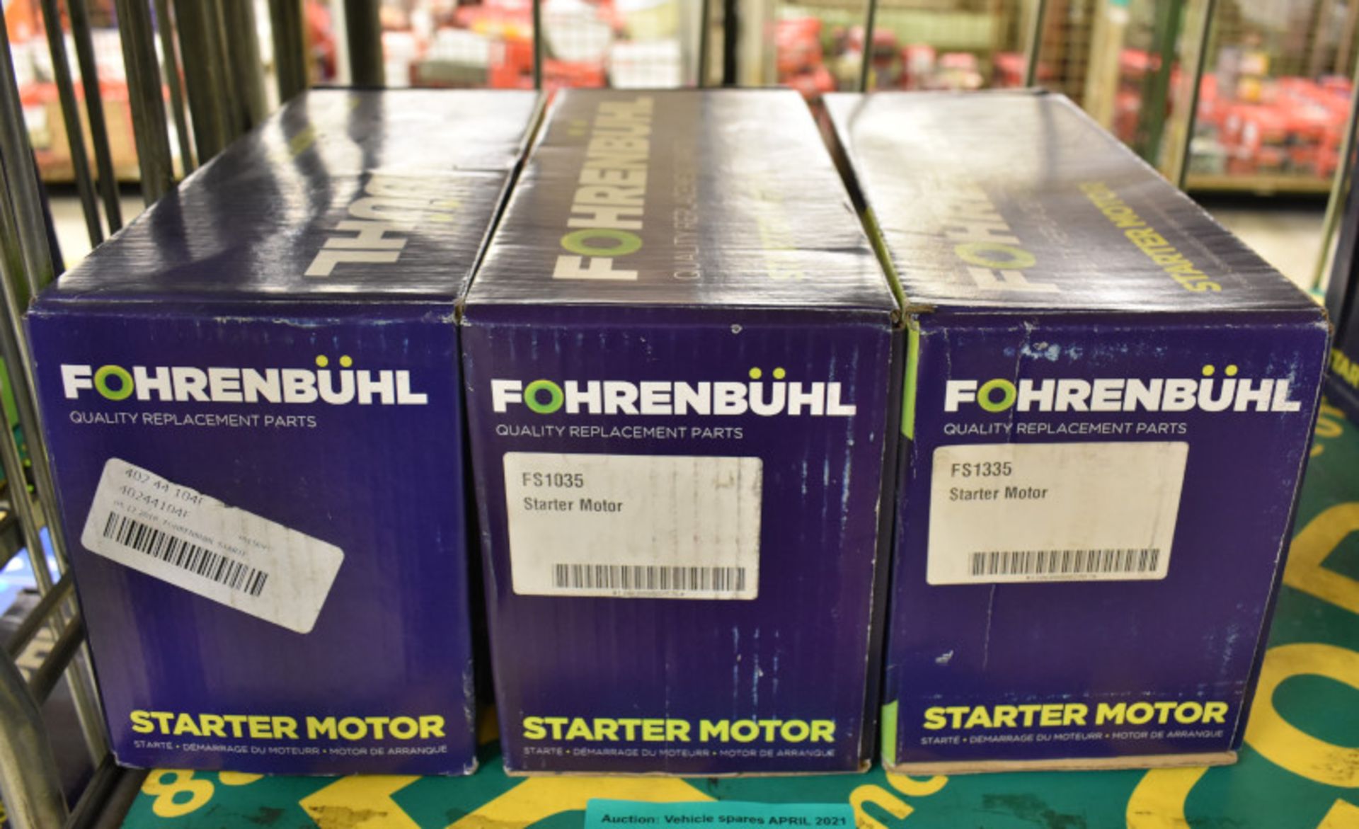 3x Fohrenbuhl Starter Motors - please see pictures for examples of make and model numbers