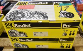 2x LUK Repset Pro Clutch Kits - please see pictures for examples of make and model numbers