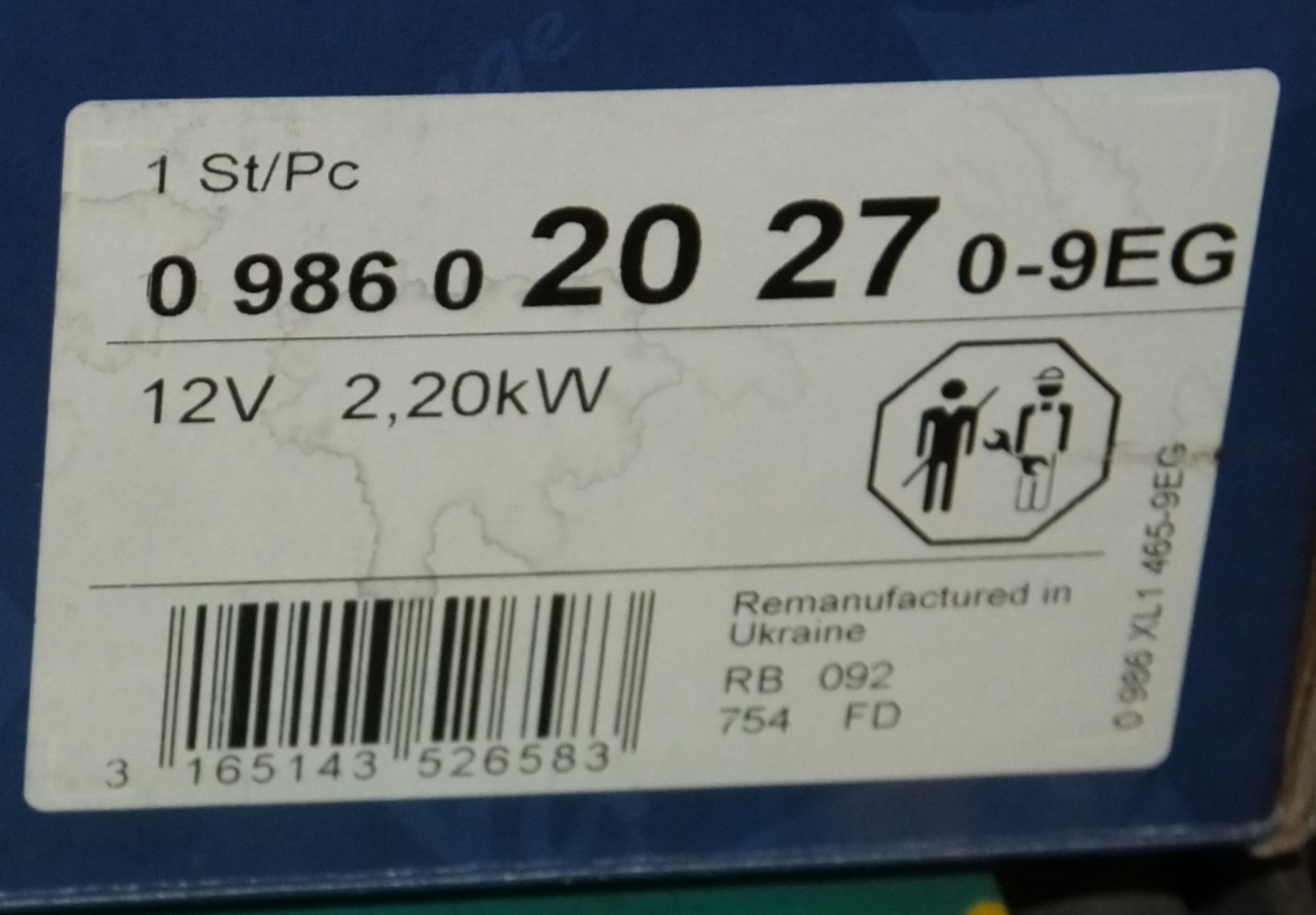 3x Bosch Starter Motors - please see pictures for examples of make and model numbers - Image 4 of 4